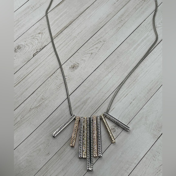 The Limited Jewelry - NWT The Limited Mixed Metals/Cubic Zirconia Necklace